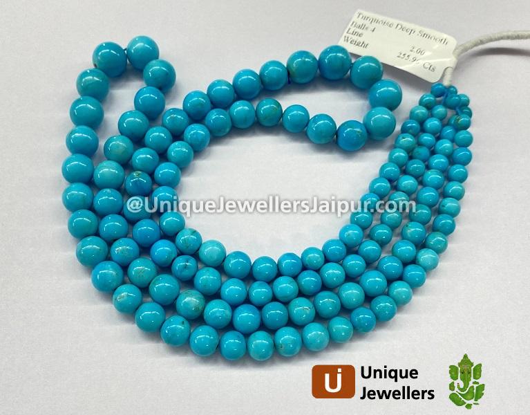 Turquoise Arizona Smooth Balls Beads